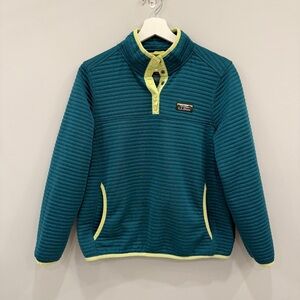 L.L. Bean Teal Airlight Quarter Pullover